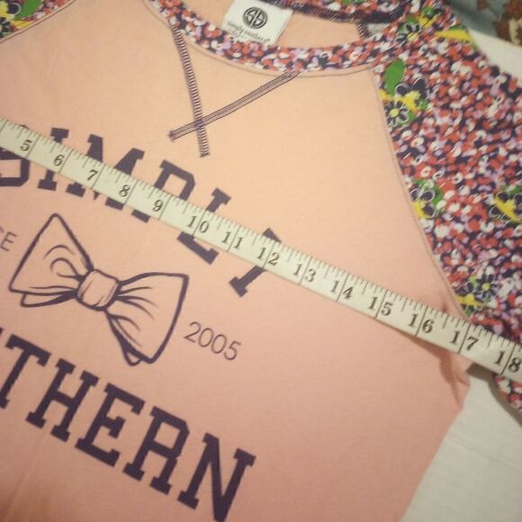 Simply Southern long sleeve t shirt with flowers - Picture 6 of 7